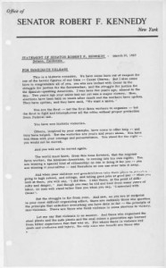 Robert F. Kennedy Statement on Cesar Chavez March 10, 1968